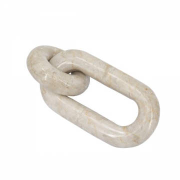 Artekko Marble Μπεζ Μαρμάρινη Διακοσμητική Αλυσίδα (16.5x8x3)cm
